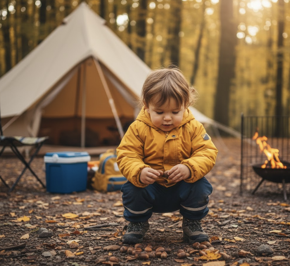 どんぐり　子ども　キャンプ　集中力